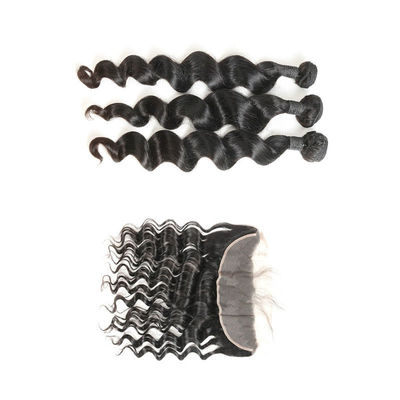 Het gezonde Natuurlijke Haar van Kleuren Losse Krullende Indische Remy weeft Geen Verwarringsoem Dienst leverancier